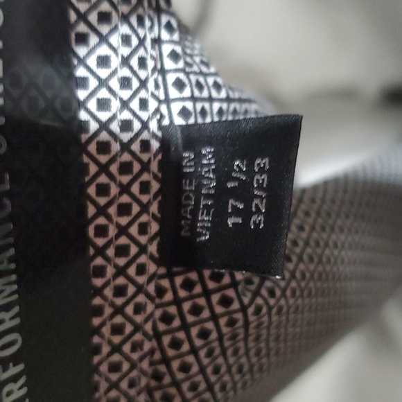 Esquire NWT black white print dress shirt non iron performance slim print - Picture 9 of 9